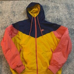 Nike Yellow and Blue Windbreaker